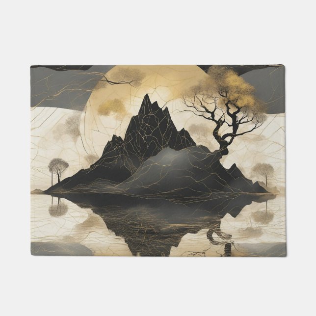 Paillasson Misty Mountain Black & Gold (Devant)