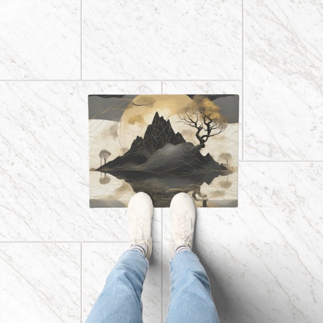 Paillasson Misty Mountain Black & Gold (Intérieur)