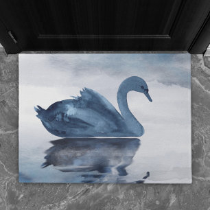 Paillasson Misty Reflections Moody Dusty Blue Swan sur le l