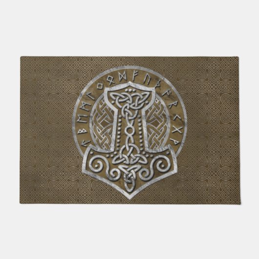 Paillasson Mjolnir - le marteau du Thor (Devant)