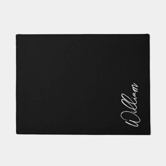 Paillasson Modèle moderne Script Personnalisé Nom Doormat (Devant)