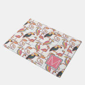 Paillasson Modelez avec les oiseaux tropicaux que | ajoutent (Incliné)