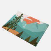 Paillasson Modern Abstract Forest, Mountains, and Sunrise (Incliné)