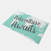 Paillasson Modern Adventure Attend World Map & Mint (Incliné)