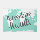 Paillasson Modern Adventure Attend World Map & Mint (Devant)