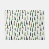 Paillasson Modern Christmas Trees Illustrated Pattern (Devant)