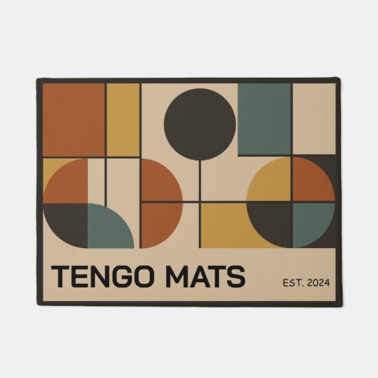 Paillasson Modern geometric mid-century customizable design (Devant)