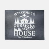 Paillasson Modern Lake House Nom de famille (Devant)