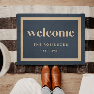 Paillasson Modern Welcome   Personalized