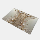 Paillasson Modern White Flowers Pearls Doormat (Incliné)