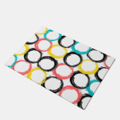 Paillasson Moderne, coloré, cool, unique, cercles tendance (Incliné)
