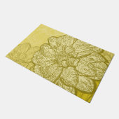 Paillasson Moderne Décoratif Fleuri Jaune Design (Incliné)