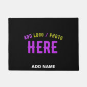 PAILLASSON MODERNE ET MODERNE PERSONNALISABLE NOIR VÉRIFIÉ (Devant)