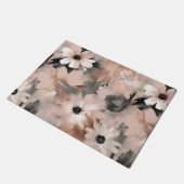 Paillasson Moderne floral rose gris (Incliné)
