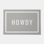 Paillasson Moderne Howdy | Couleurs modifiables (Devant)