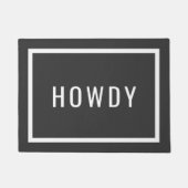 Paillasson Moderne Howdy | Couleurs modifiables (Devant)