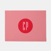 Paillasson Moderne Monogramme Professionnel Plat Initiales si (Devant)