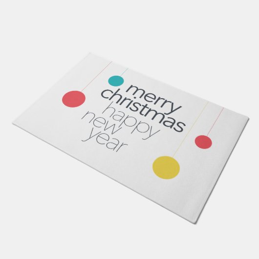 Paillasson Moderne, simple, dynamique, amusant "Joyeux Noël" (Incliné)