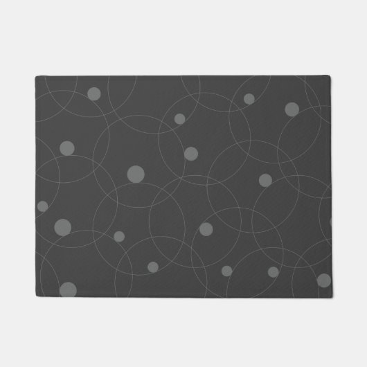 Paillasson Moderne, simple, ludique, amusant motif de cercles (Devant)