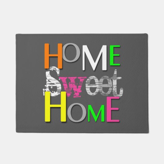 Paillasson Moderne tendance Colorful Home Sweet Home (Devant)