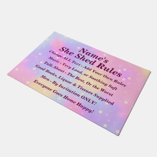 Paillasson Modifier Tout Le Texte, Ajouter Un Nom, Elle Parta (Incliné)