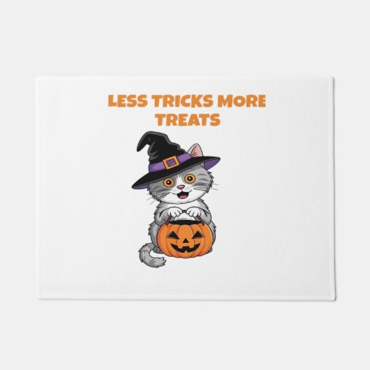 Paillasson Moins De Trucs Plus De Traitements Cadeaux Hallowe (Devant)
