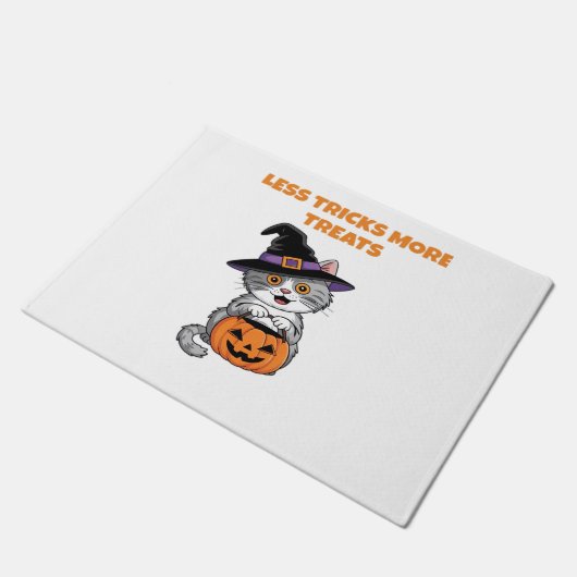 Paillasson Moins De Trucs Plus De Traitements Cadeaux Hallowe (Incliné)