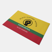 Paillasson Mois de l'histoire noire Texte courbe afro-américa (Incliné)