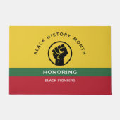 Paillasson Mois de l'histoire noire Texte courbe afro-américa (Devant)