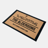 Paillasson Mon adresse sur un assez Brown (Incliné)