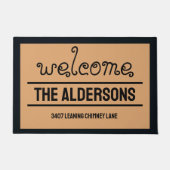 Paillasson Mon adresse sur un assez Brown (Devant)