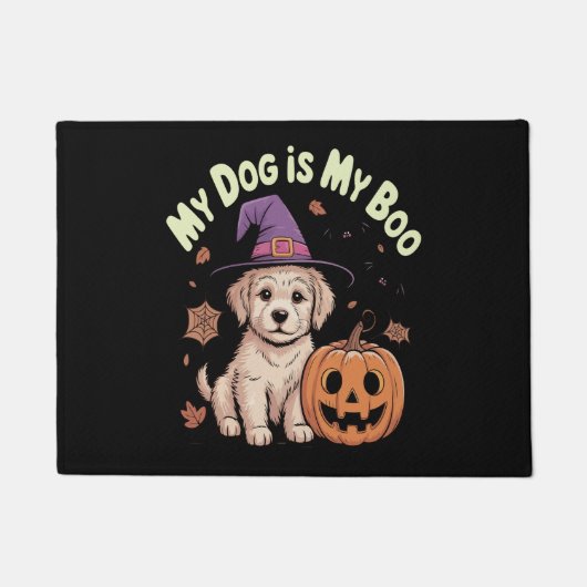 Paillasson Mon chien est My Boo Halloween (Devant)