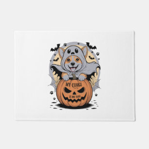 Paillasson Mon Corgi est mon Boo Halloween