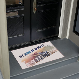 Paillasson Mon esprit est toujours la course Homme & Femme's 