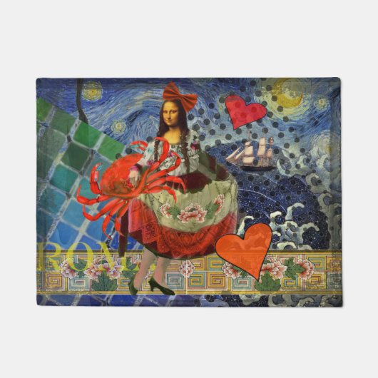 Paillasson Mona Lisa Fun Zodiac Whimsical (Devant)