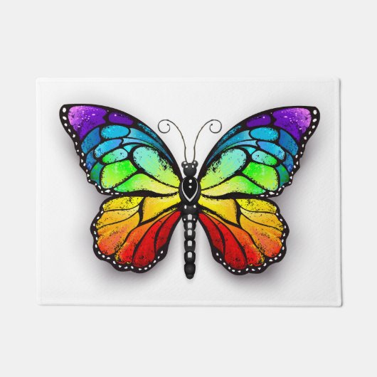 Paillasson Monarque papillon arc-en-ciel (Devant)