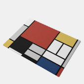 Paillasson Mondrian Peinture Rouge Plane Jaune Noir Gris Bleu (Incliné)