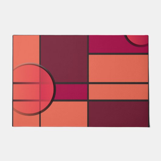 Paillasson Mondrian & rouge (Devant)