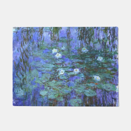 Paillasson Monet Blue Water Lys Art (Devant)