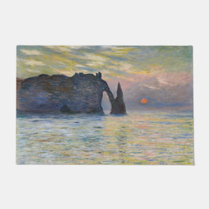 Paillasson Monet - Le Manneport, Falaise à Etretat, coucher d