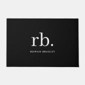 Paillasson Monogram Classic Elegant Minimum Black and White (Devant)