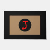 Paillasson Monogram J Black Trim Doormat (Devant)