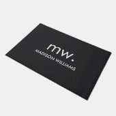 Paillasson Monogram Pastel Élégant Design Moderne Minimaliste (Incliné)