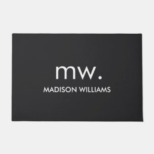 Paillasson Monogram Pastel Élégant Design Moderne Minimaliste