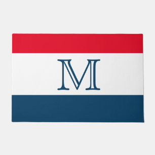 Paillasson MONOGRAM Rouge Bleu Bleu Bleu Bleu Bleu Couleur So