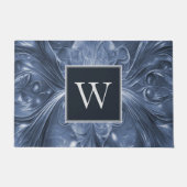 Paillasson Monogramme Abstrait bleu mat (Devant)