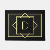 Paillasson Monogramme Art déco - Or (Devant)