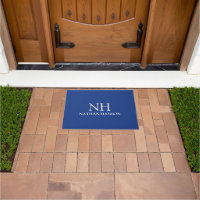 Monogramme bleu simple moderne