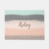 Paillasson Monogramme Brush Strokes Colorée | (Devant)