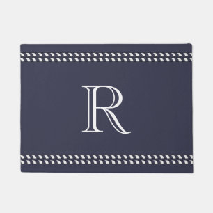 PAILLASSON MONOGRAMME CHIC DE LA PORTE MAT_WHITE SUR LA